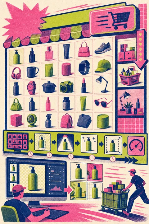 电商商品图 AI 修图是什么，能解决什么问题：电商商品图 处理前后对比