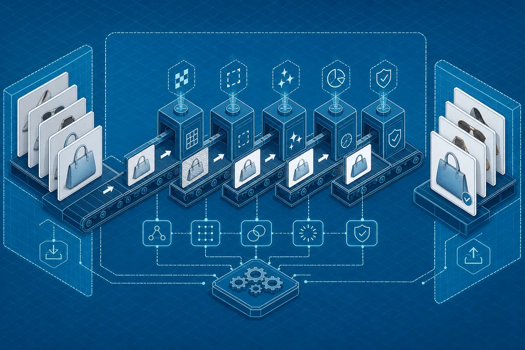 换背景 批量处理流程 在可复制的落地做法：一套适合设计团队的批量处理步骤场景下的工作示意