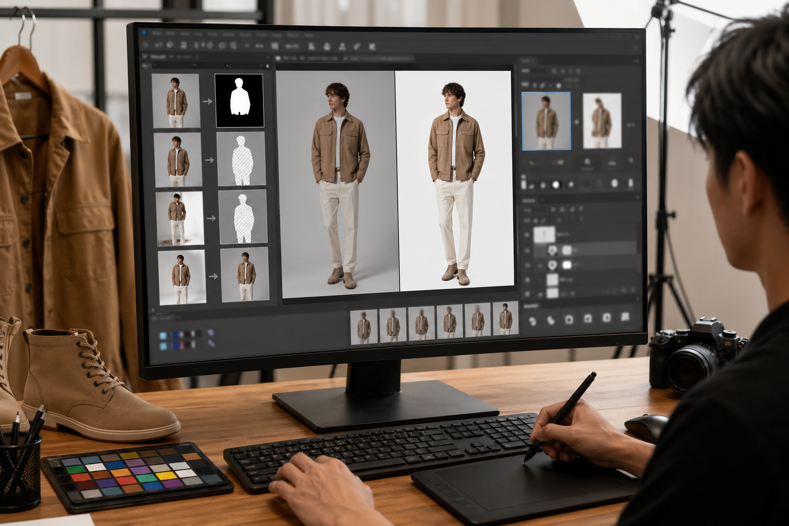 Photoshop Photoshop 怎么做：传统流程 9 步 vs AI 流程 5 步 实操截图