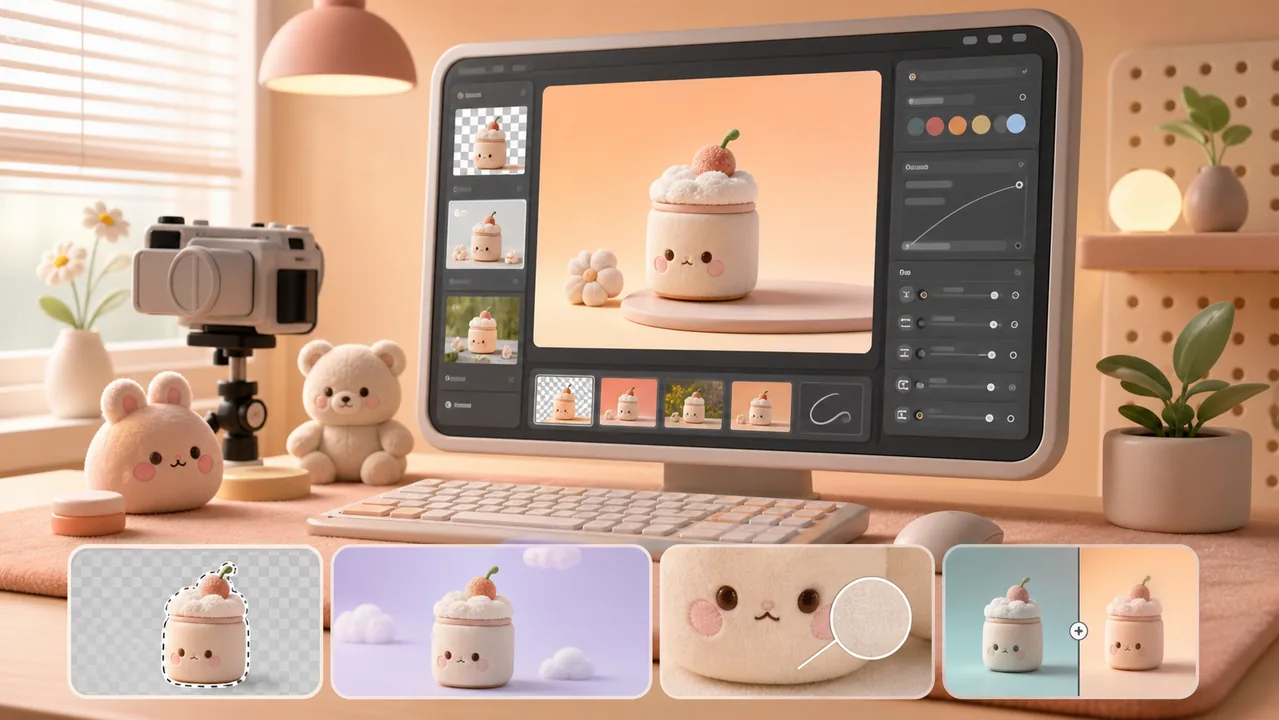 什么是 AI 插件接入 Photoshop 修图流程：Photoshop插件接入 处理前后对比