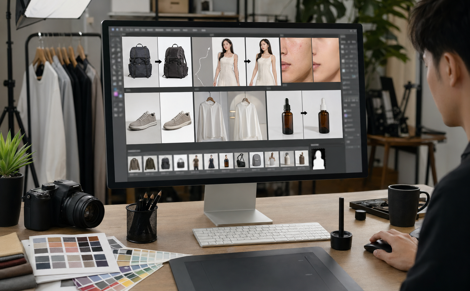 Photoshop 配合 Photoshop 完成实战场景：电商主图、模特图与品牌视觉怎么用