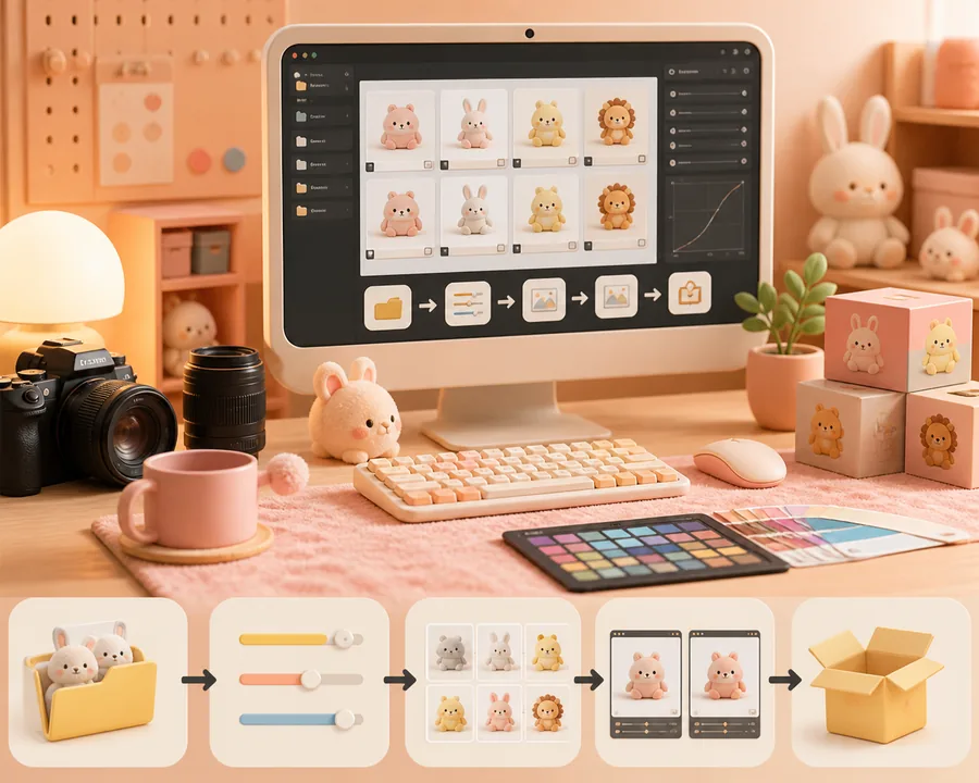批量修图插件 完整交付流程 配合 Photoshop 完成一、批量修图插件完整交付流程，真正解决什么问题